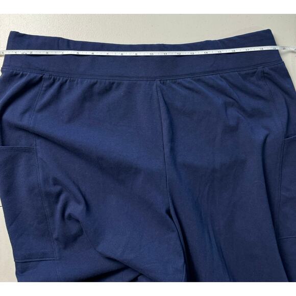 QVC Denim&Co Tall Yoga Stretch Lightly Boot Pant w/Pockets Navy NWOT Size XLT - Picture 8 of 8